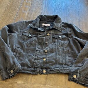 Stoosh Vintage Denim black button up long sleeve cotton blend  Jacket L